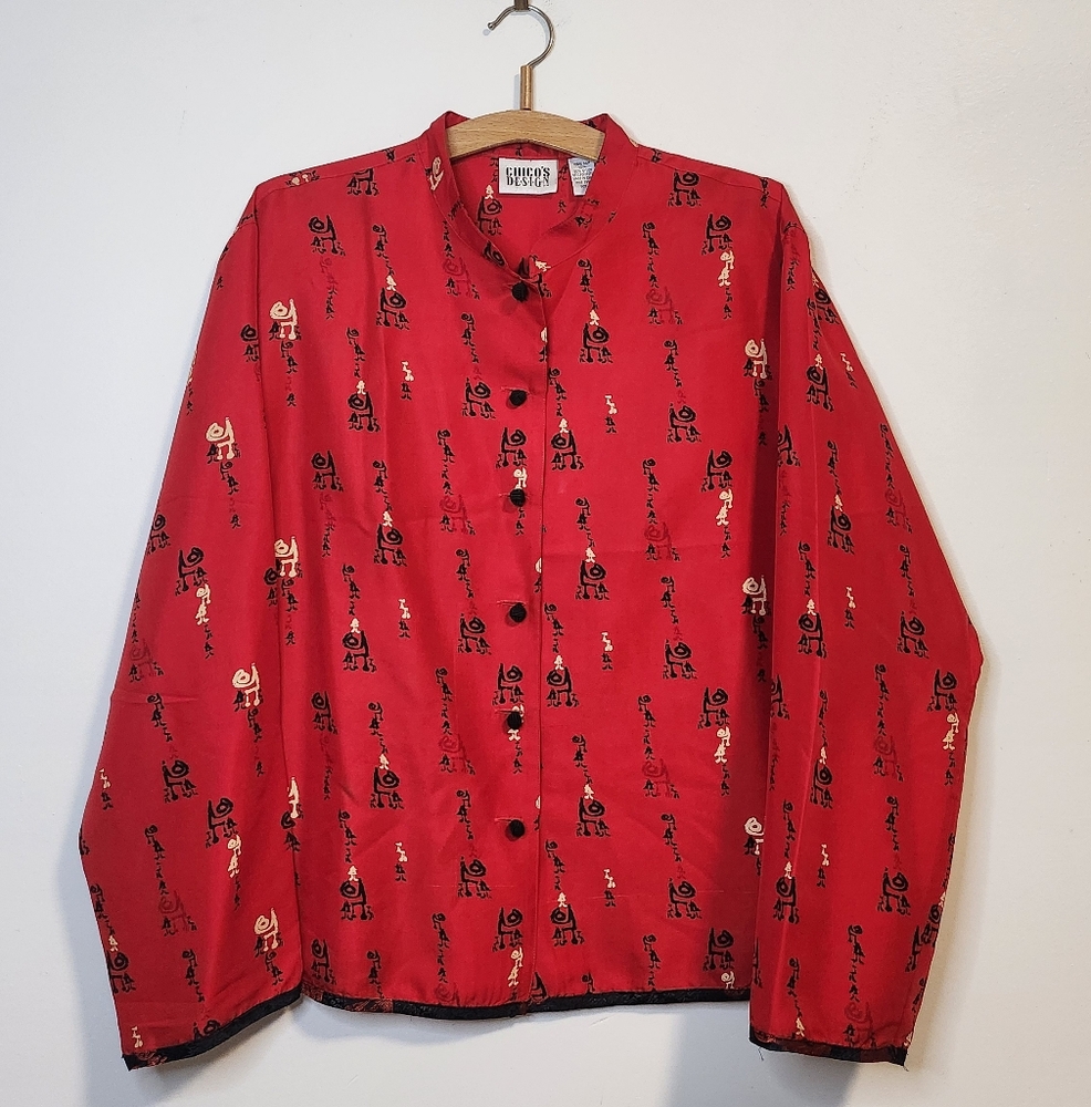 Chico's Chinese Button down Shirt